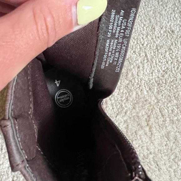 Wonder Nation Pink and Brown Butterfly Kids Boots - Picture 7 of 7